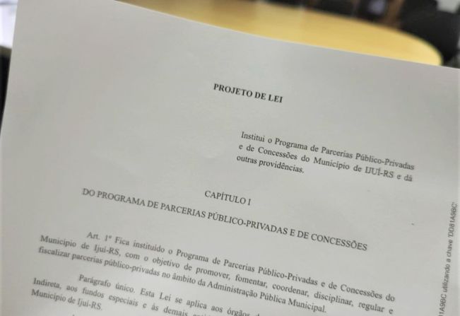 Projeto de Lei que institui o Programa de Parcerias Público-Privadas e de Concessões do Município de Ijuí é aprovado